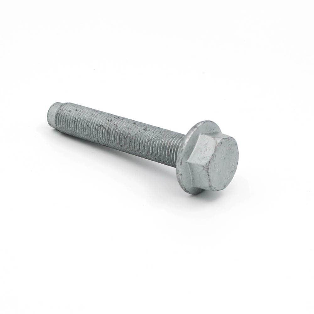 Hexagon head flange bolt with guide end