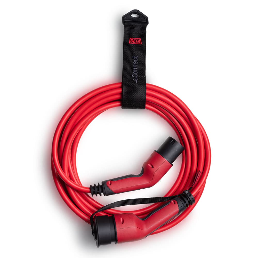 DEFA Mode 3 ladekabel rød
