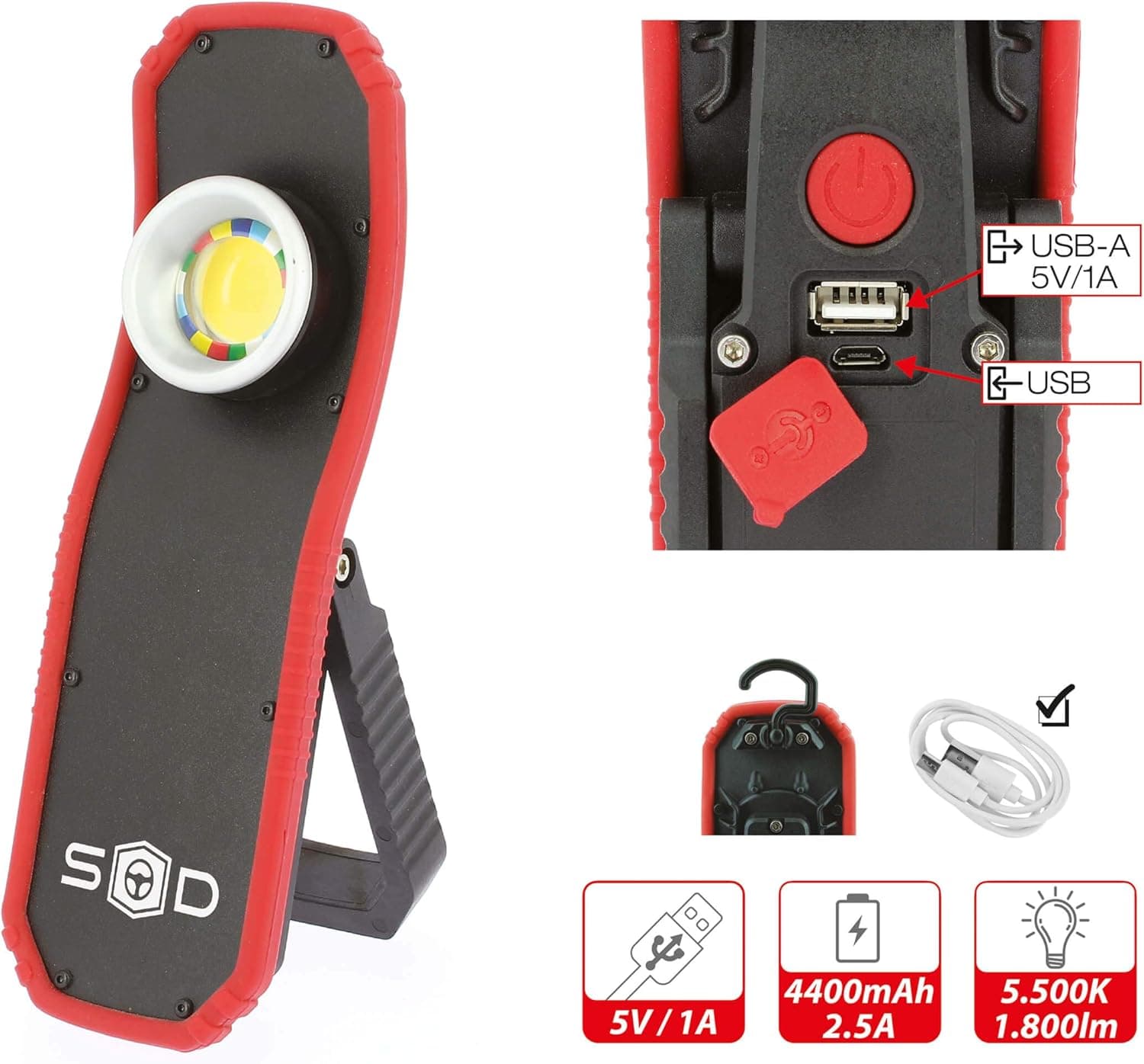 Swizz Drive Detailer lys, oppladbar