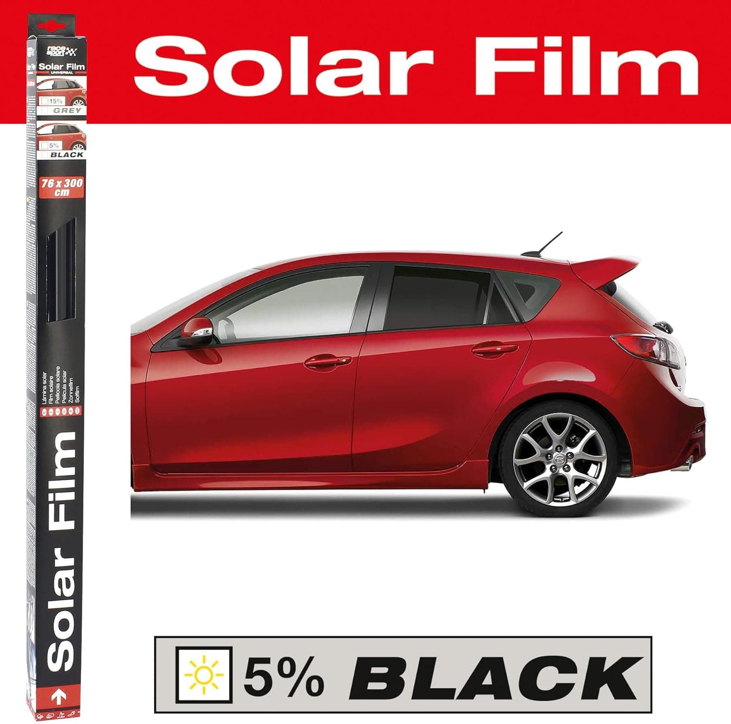 SOLAR FILM 76X300 CM BLACK