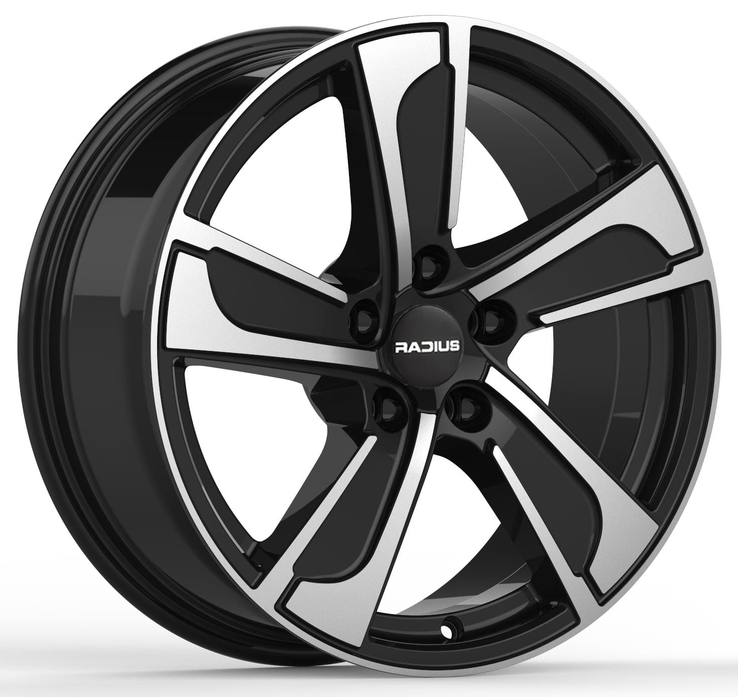 Alufelg 17x7J Sølv/Sort