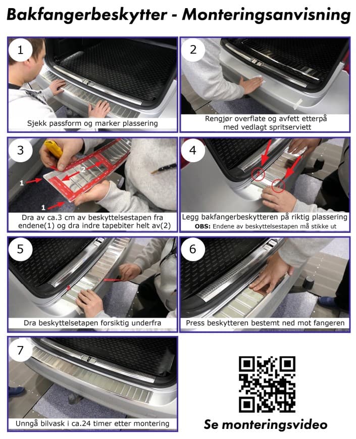 Bakfangerbeskytter. Svart. Matt. Stål Volvo EX30 2024->